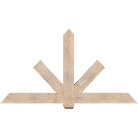 Ekena Millwork Kennewick Smooth Timber Gable Bracket, Douglas Fir, 72"W x 39"H x 3 1/2"D x 5 1/2"F, 13/12 Pitch GBW072X39X0406KEN00SDF